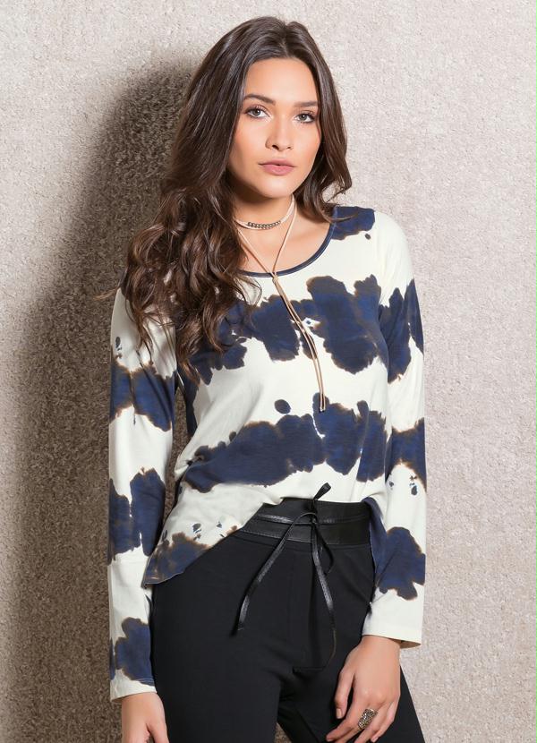 Quintess - Blusa Tie Dye Manga Longa