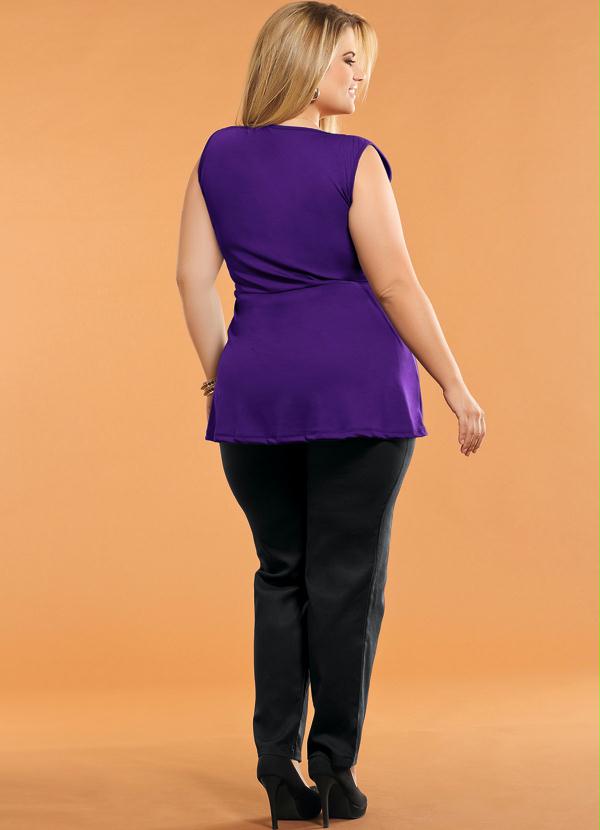 Marguerite - Bata Roxa com Aplicações Plus Size 4