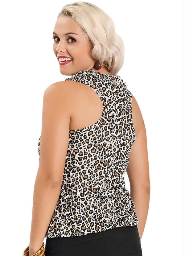 Outlet - Blusa com Estampa de Onça 2