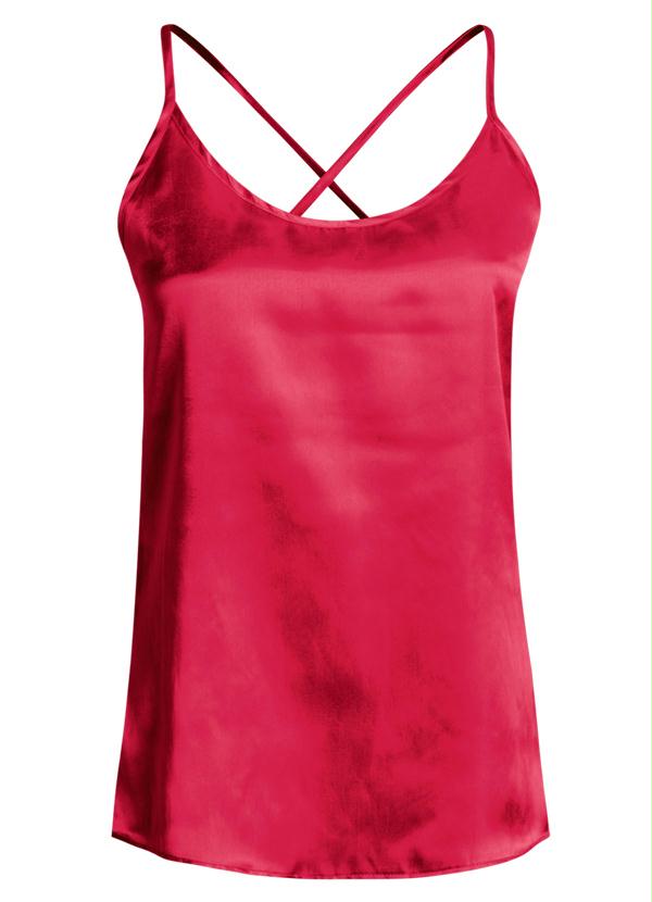 Outlet - Blusa em Cetim  Vermelha 11