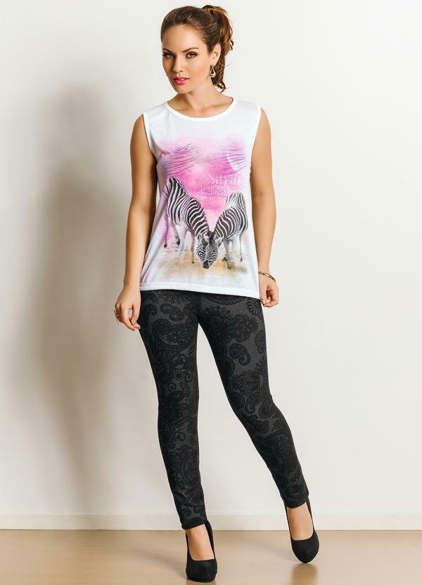 Outlet - Blusa Feminina Estampa Zebra 3