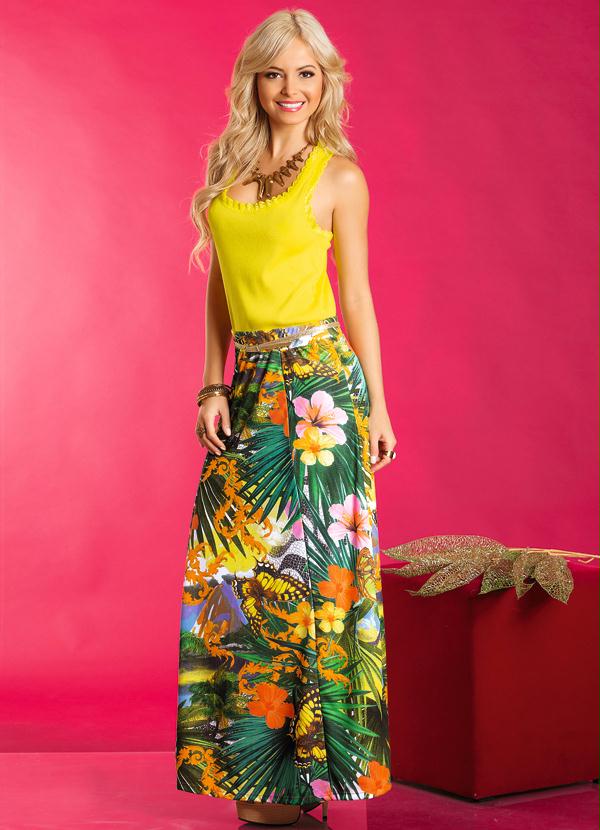 Outlet - Regata Amarela Detalhe Renda 5