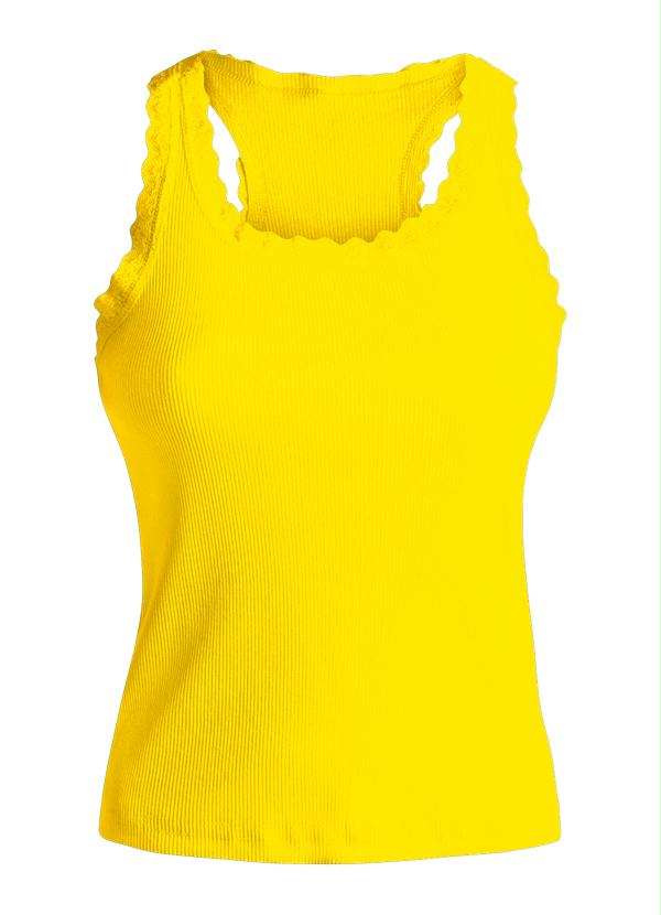 Outlet - Regata Amarela Detalhe Renda 7