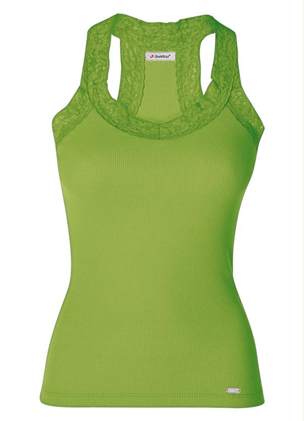 Quintess - Regata com Renda no Decote Verde Lima 3