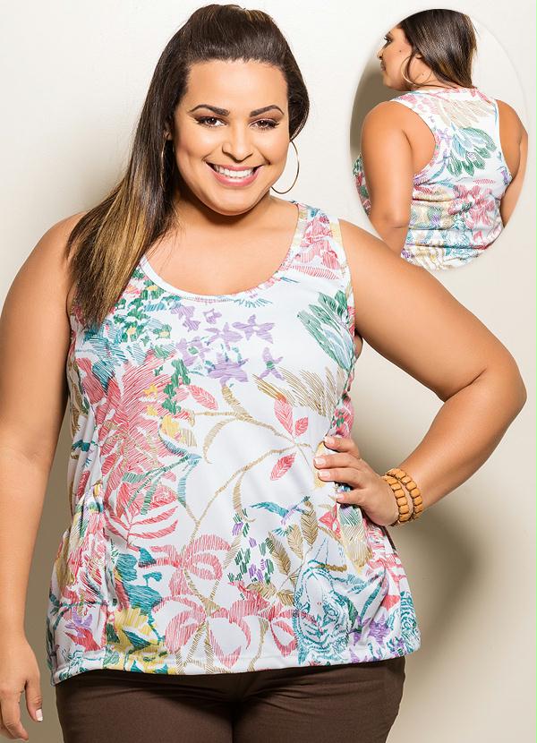 Marguerite - Regata Plus Size Estampada