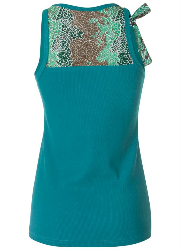 Quintess - Regata Turquesa com Estampa nas Costas e Laço 4