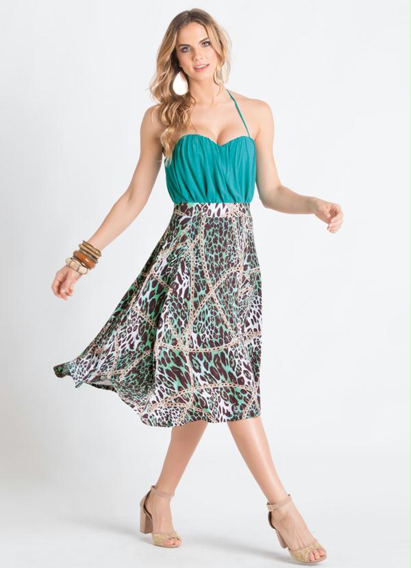 blusa tomara que caia verde