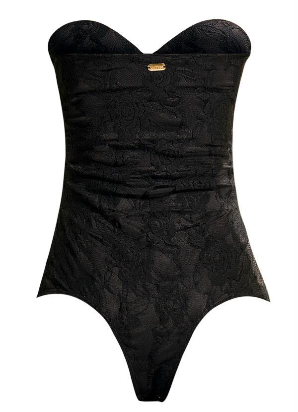 Quintess - Body em Renda Preto 8