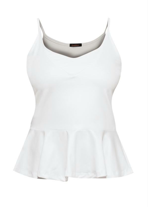 Quintess - Blusa Peplum com Alças Branca 6