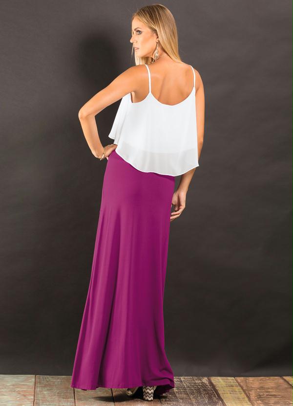 Quintess - Top Cropped Chiffon Branca 5