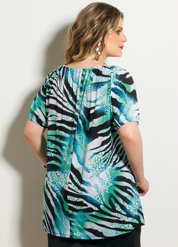 Quintess - Túnica Animal Print Plus Size 2
