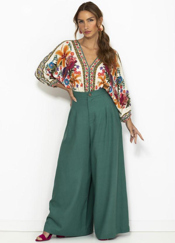 Farm - Body de Linho Bordadeira Lenço Off White 3