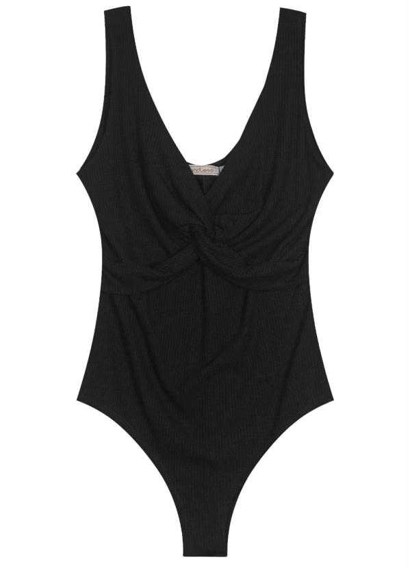 Endless - Body Feminino Canelado Preto 3