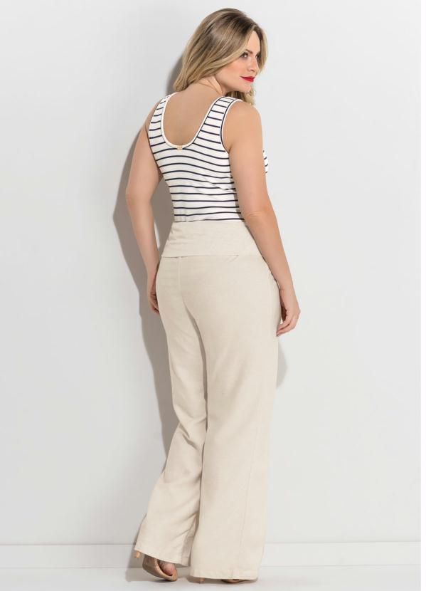 Quintess - Body Listrado sem Mangas Plus Size Quintess 4