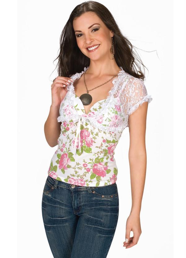 Outlet - Bolerinho em Renda de Poliamida Branco 8