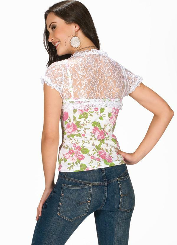 Outlet - Bolerinho em Renda de Poliamida Branco 9