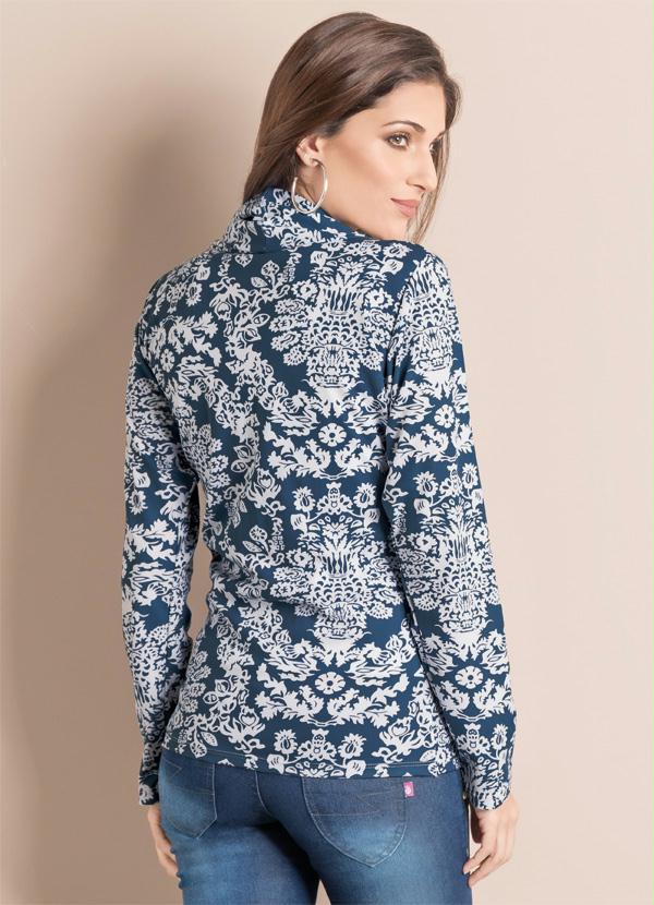 Casaco Estampa Floral Queima de Estoque