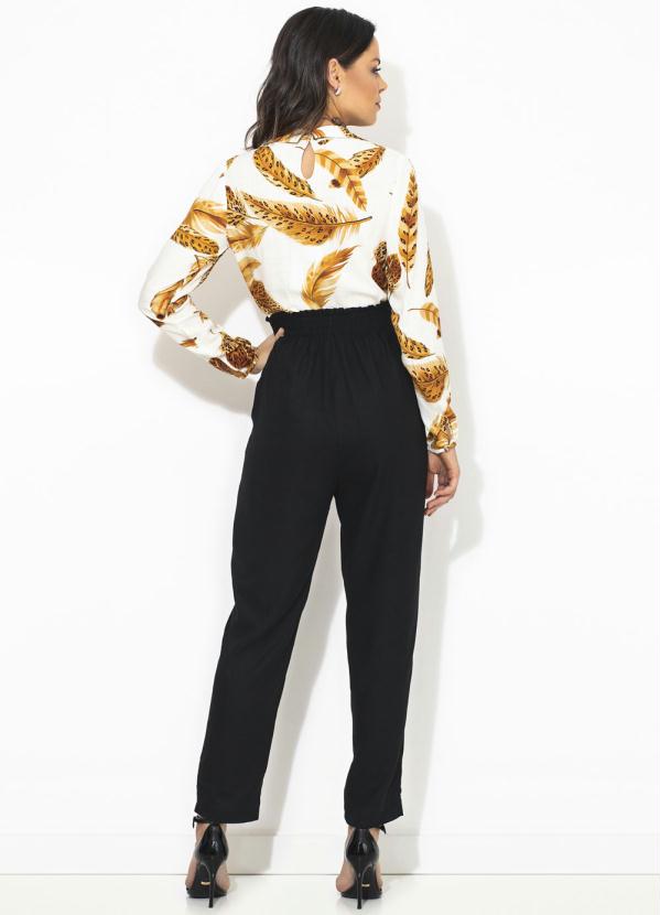 Farm - Calça Cenoura Alfaiataria Preta 4