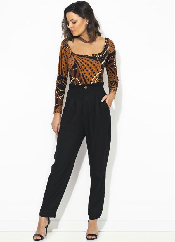 Farm - Calça Cenoura Alfaiataria Preta 8