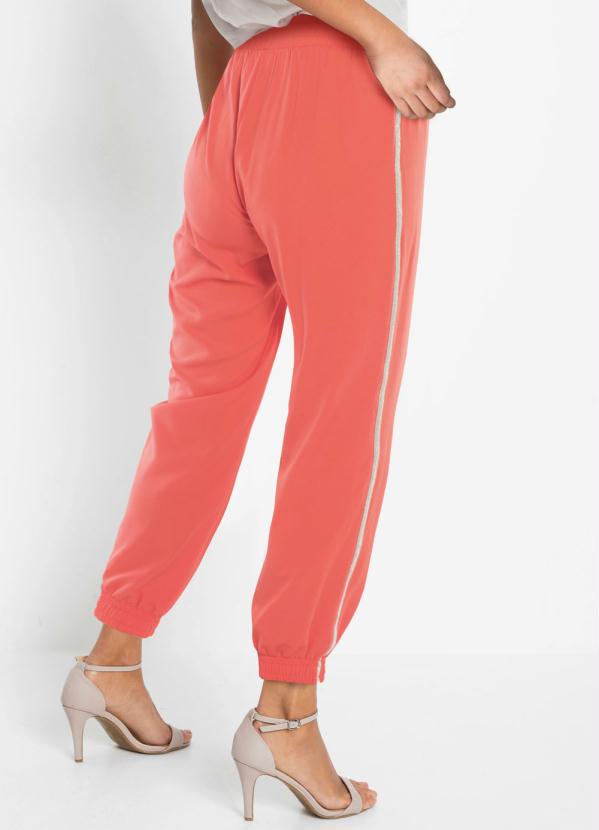 bonprix - Calça com Brilhos nas Laterais Coral 2