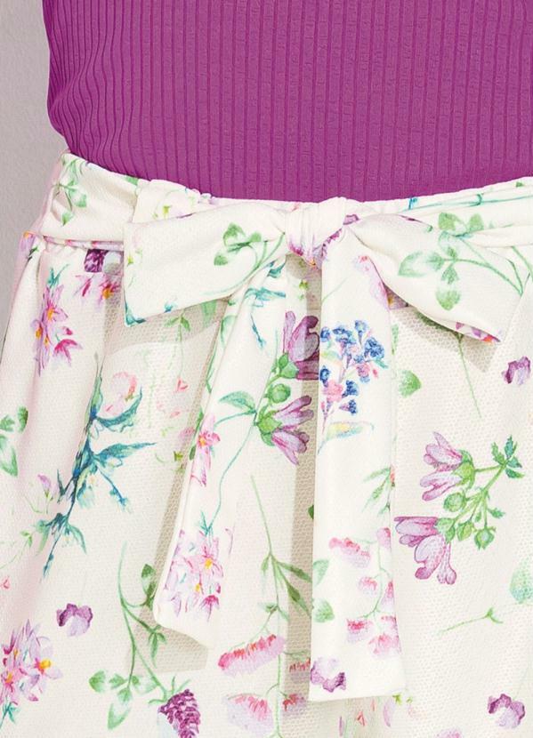 Moda Pop - Calça Floral com Amarrações e Cintura Alta 3