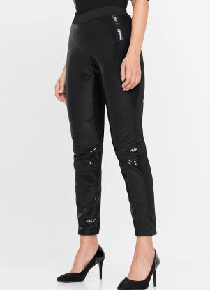 bonprix - Calça Preta em Paetê - BONPRIX