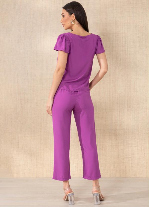 Outlet - Calça Roxo com Bolsos 4