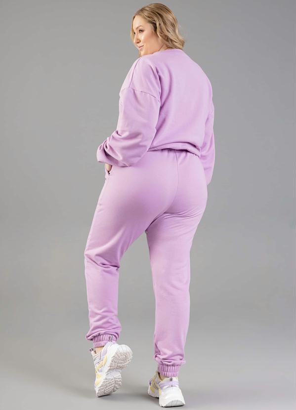 Just Basic - Calça Básica em Moletom Roxo 4