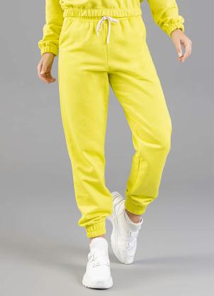 Just Basic - Calça Básica em Moletom Verde - JUST BASIC