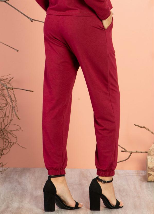 Quintess - Calça Bordô Comfort com Bolsos 2