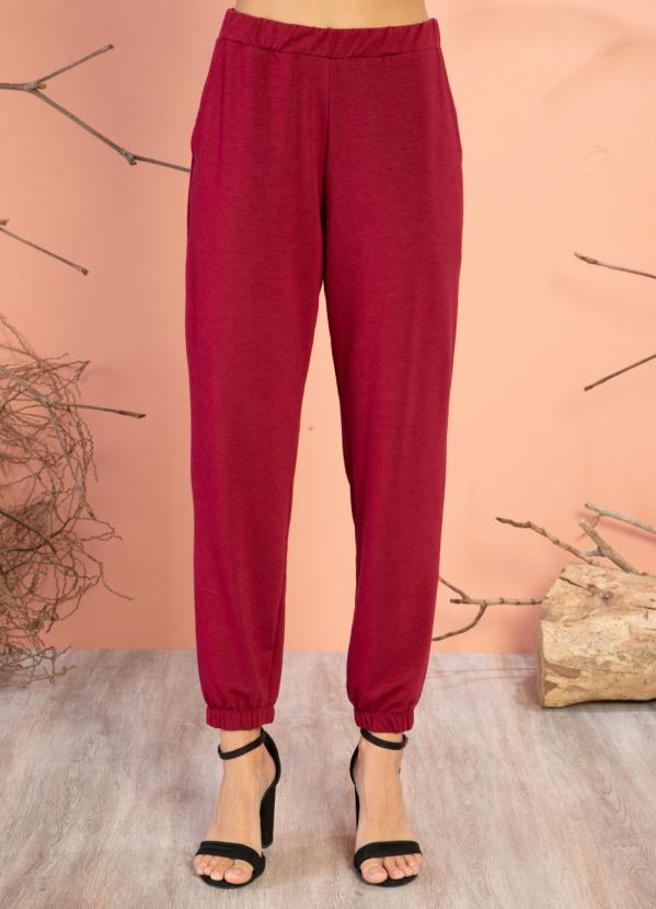 Quintess - Calça Bordô Comfort com Bolsos 3