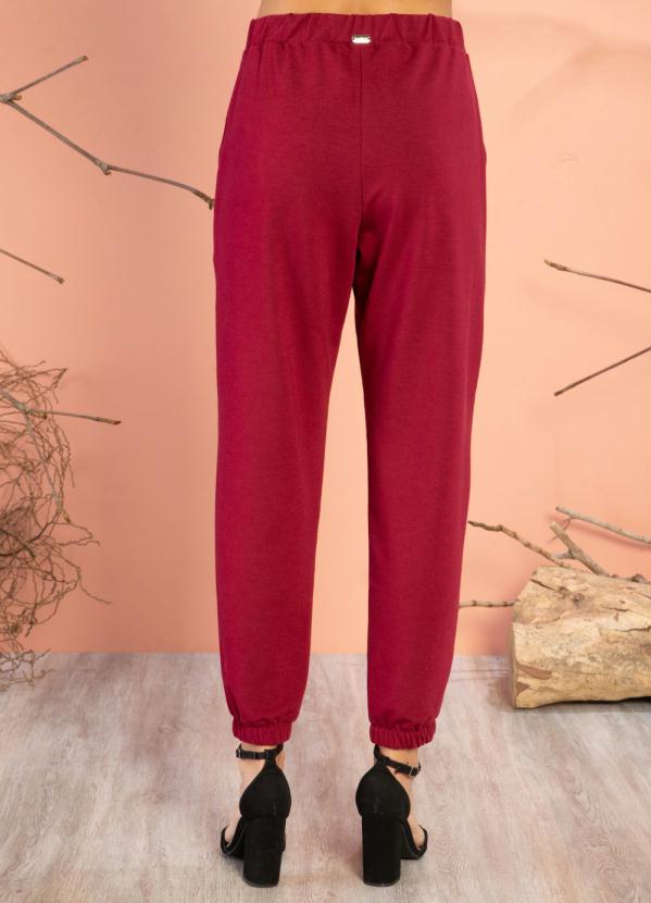 Quintess - Calça Bordô Comfort com Bolsos 4