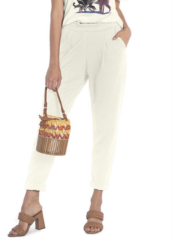 Formitz Fashion - Calça Clochard Bolso Ponto Roma Branco