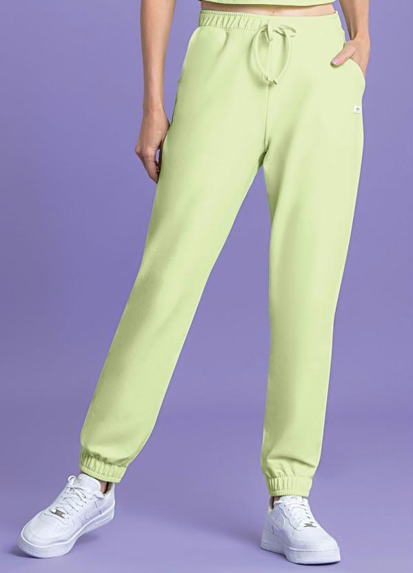 Marialícia - Calça Comfy com Cordão Verde