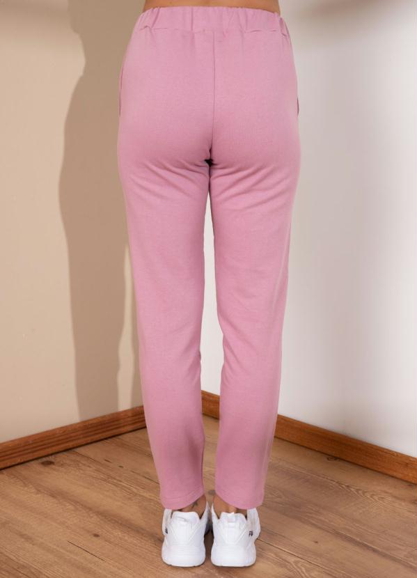 Quintess - Calça de Moletom Rosa com Bolsos 4