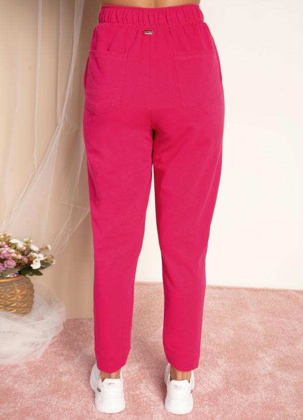 Quintess - Calça em Moletom Pink com Bolsos 2