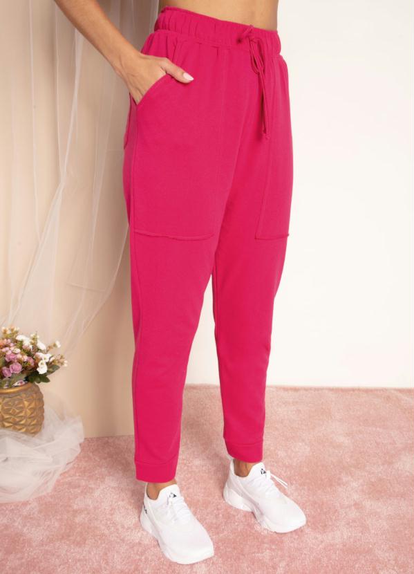 Quintess - Calça em Moletom Pink com Bolsos 3