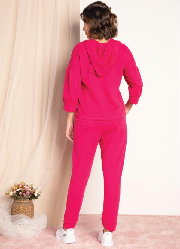 Quintess - Calça em Moletom Pink com Bolsos 5