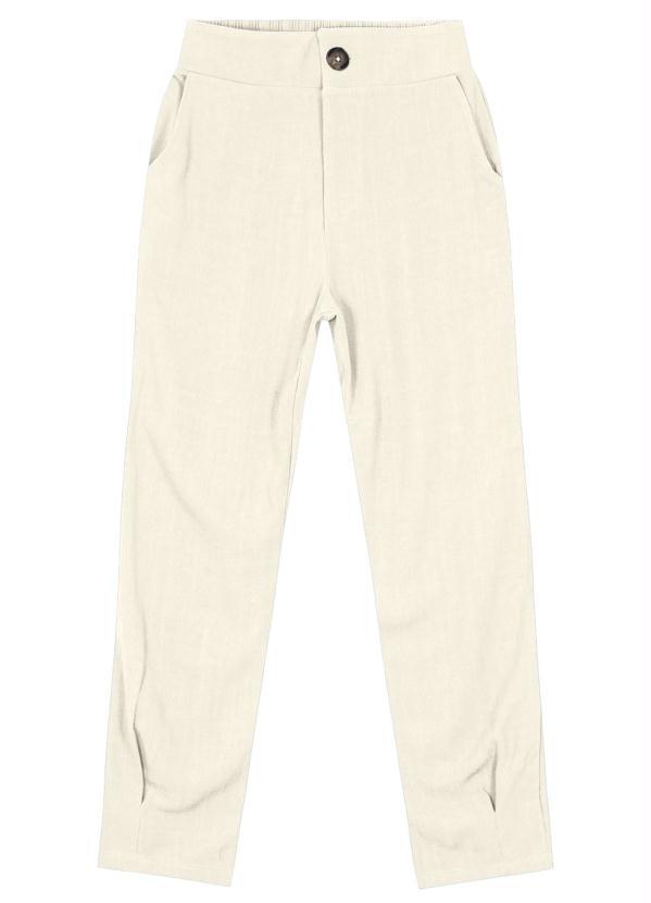 Endless - Calça Feminina Alfaiataria Comfy Bege