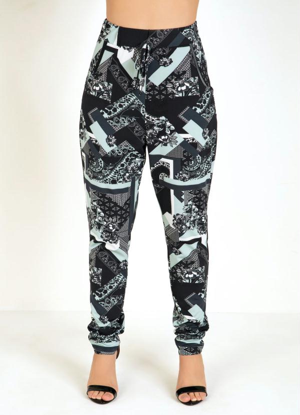 Outlet - Calça Floral com Bolsos Funcionais 4