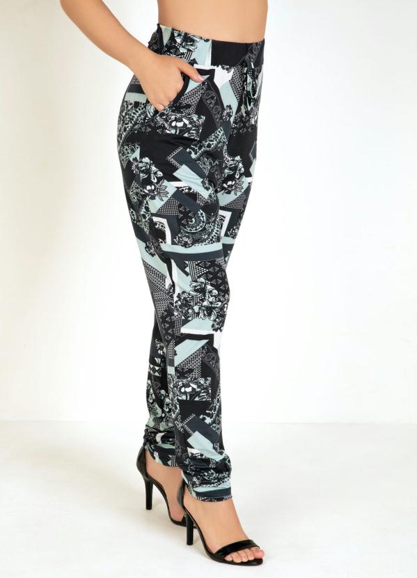 Outlet - Calça Floral com Bolsos Funcionais 5
