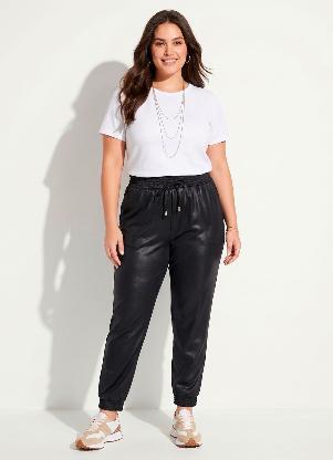 Quintess - Calça Jogger Preta com Bolsos Funcionais - QUINTESS