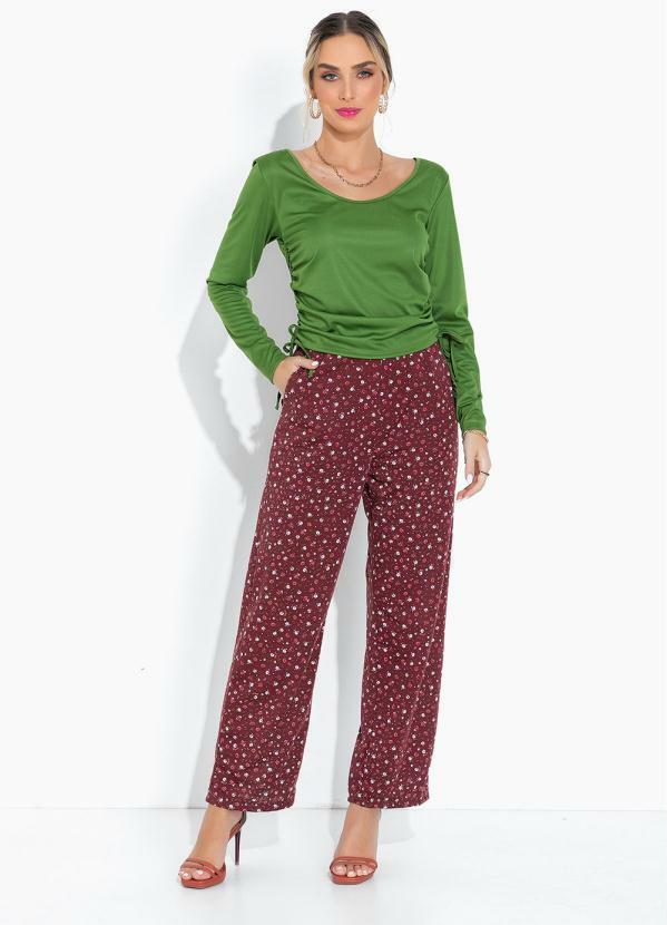 Moda Pop - Calça Mini FloralCom Bolsos Funcionais 3