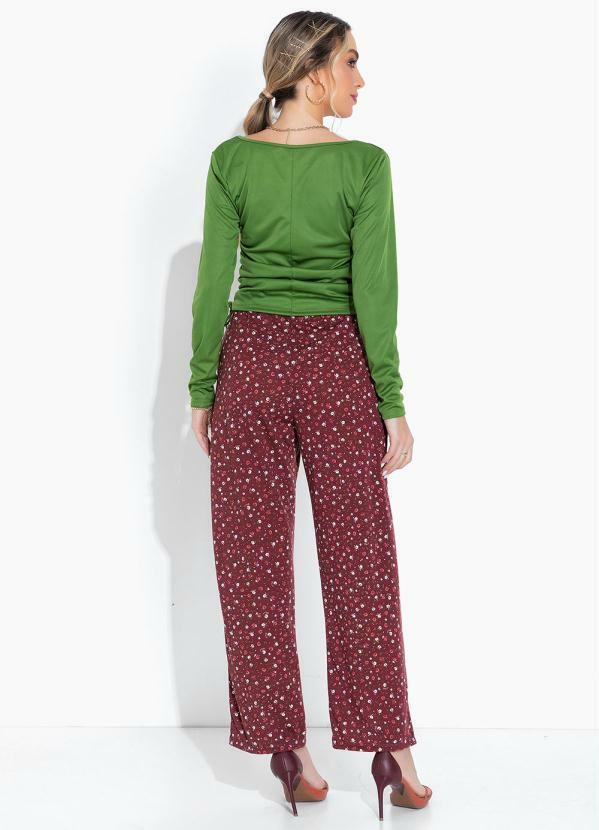 Moda Pop - Calça Mini FloralCom Bolsos Funcionais 4