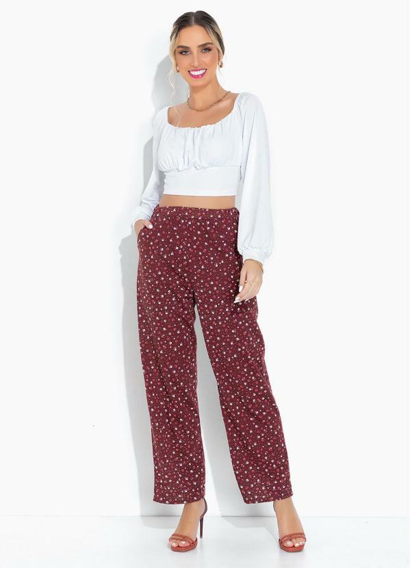 Moda Pop - Calça Mini FloralCom Bolsos Funcionais 5