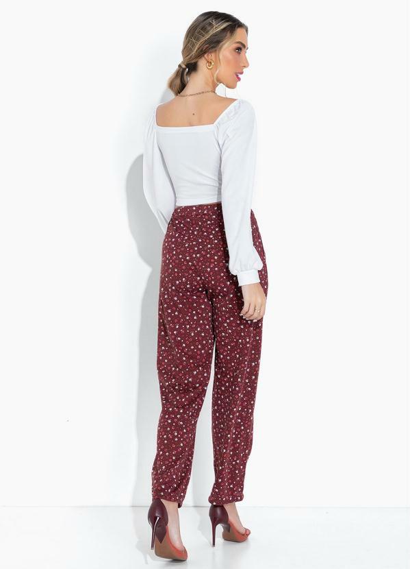 Moda Pop - Calça Mini FloralCom Bolsos Funcionais 6