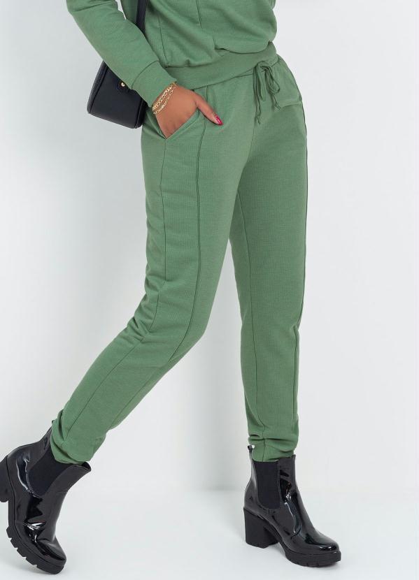 Habana - Calça Moletom Feminina Adulto Verde