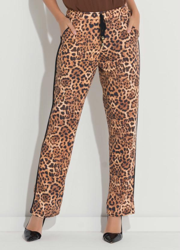 Quintess - Calça Quintess Onça Jogging com Listra Lateral