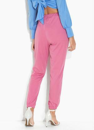 Moda Pop - Calça Rosa com Bolsos Funcionais - MODA POP