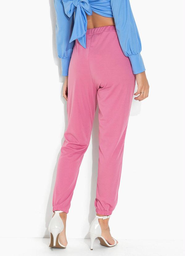 Moda Pop - Calça Rosa com Bolsos Funcionais 2